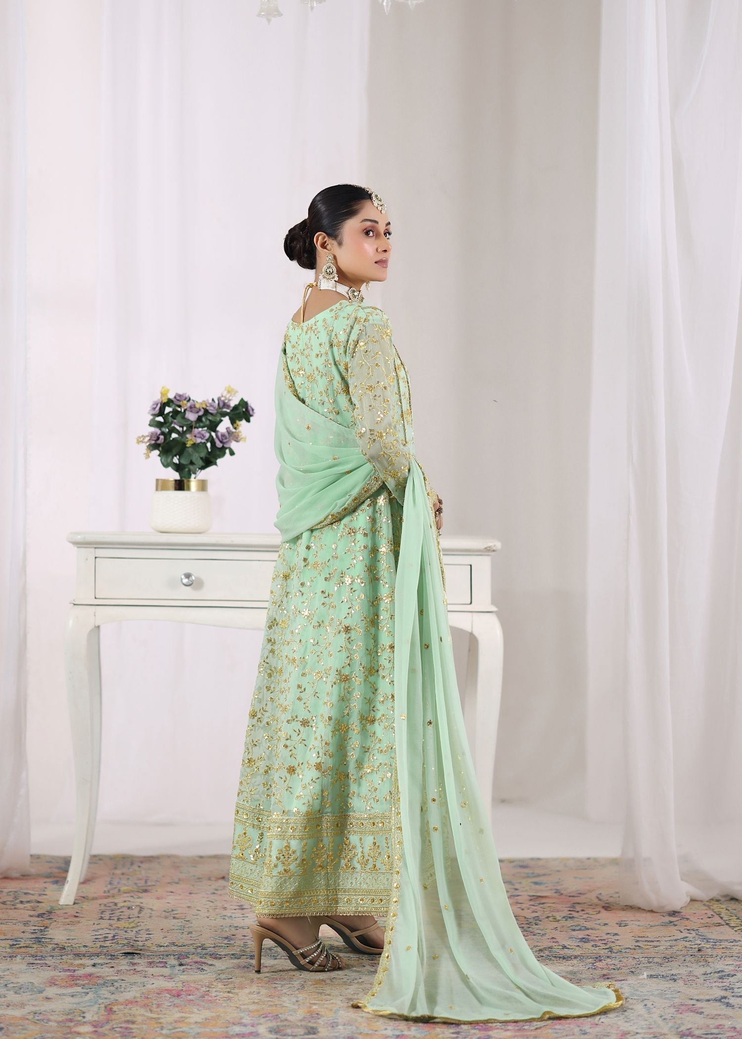 Rehana By Al Harir Stitched 3 Piece Formals Suit-AH013-Rehana-MGreen