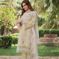 Dressline Hayam Ready-To-Wear 3 Piece Premium Heavy Chikankari Emb Bana Dora Lawn Collection