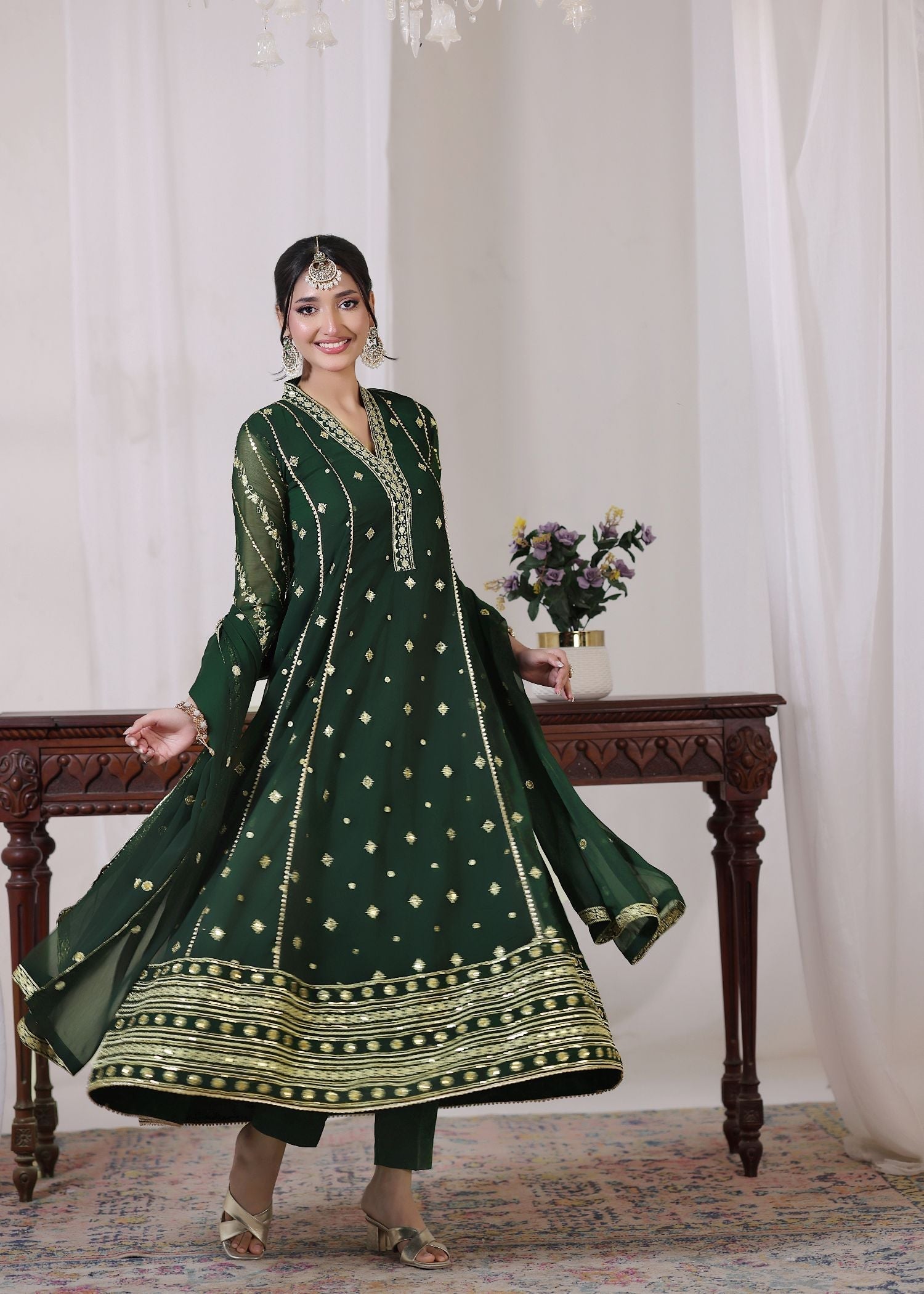Zarif By Al Harir Stitched 3 Piece Formals Vol-02 Suit-AH008-ZV2-BGreen