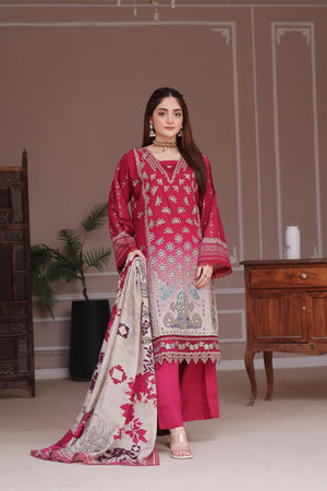 Dressline Launching New Unstitched  3 Pcs Premium Chikankari Emb Digital Printed Bana Dora Lawn Collection
