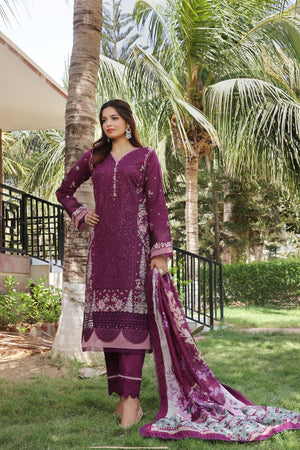 Dressline UnStitched 3 Piece Premium Heavy Emb Bana Dora Lawn Collection