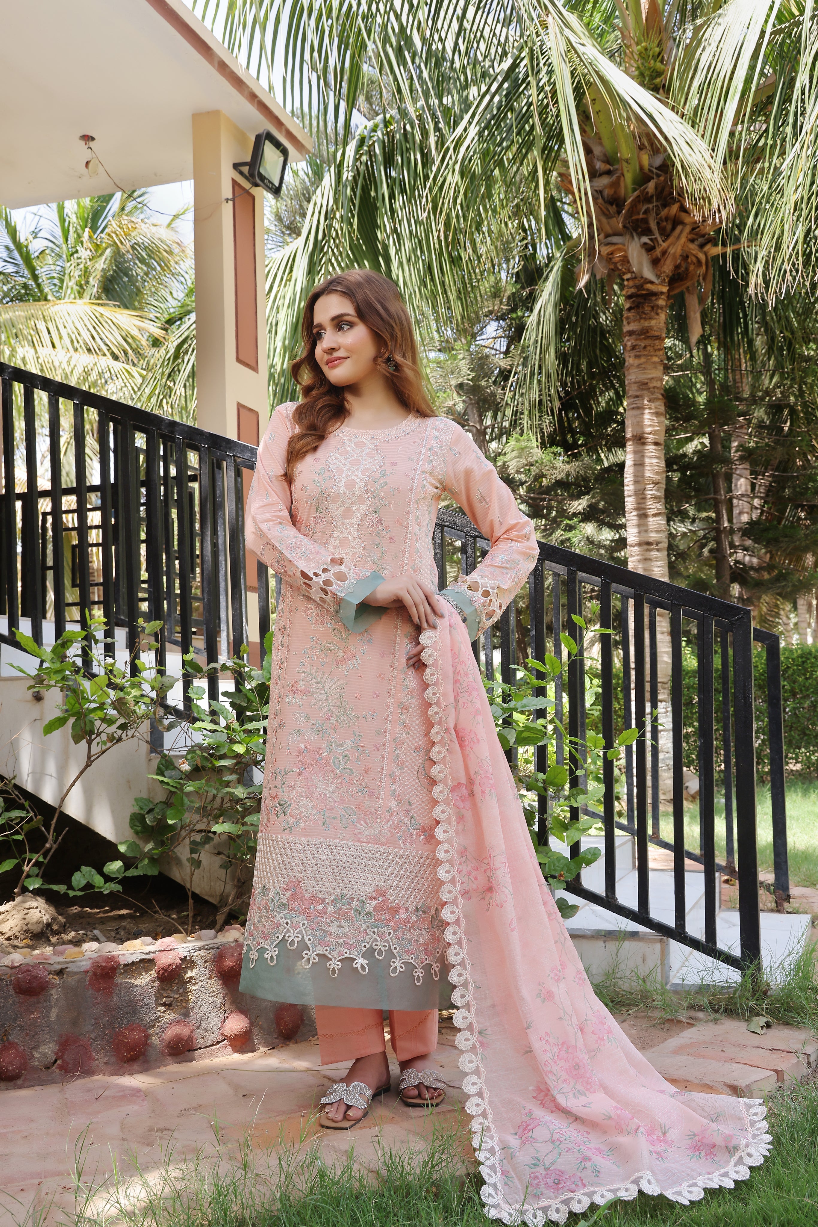 Dressline UnStitched 3 Piece Premium Heavy Emb Bana Dora Lawn Collection