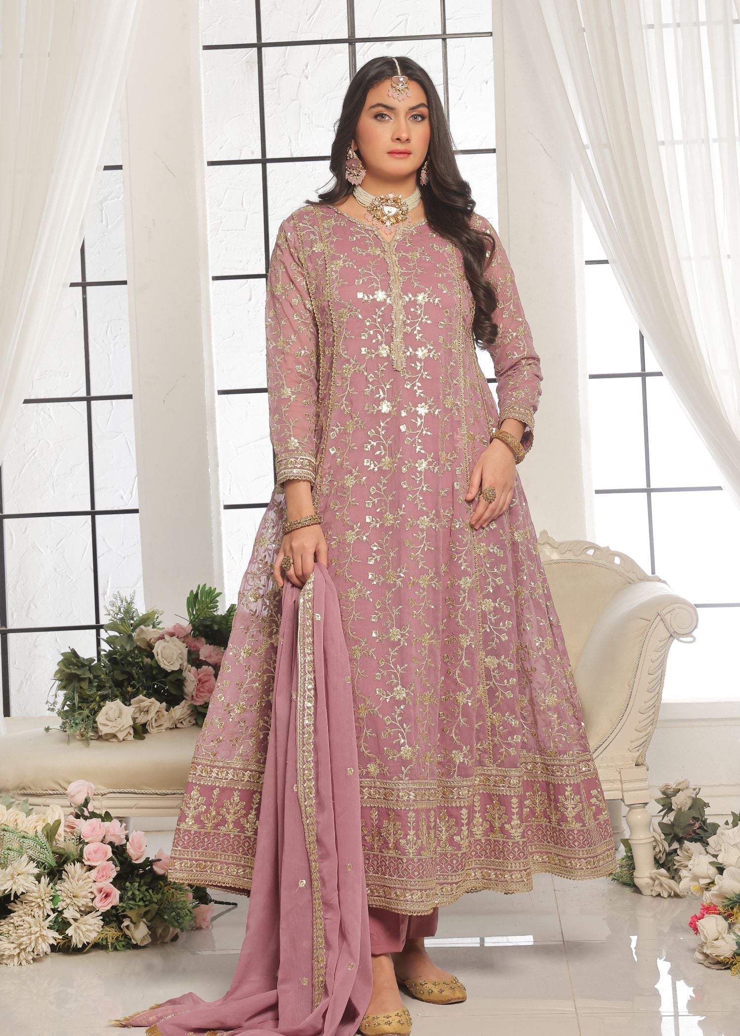 Rehana By Al Harir Stitched 3 Piece Formals Suit-AH013-Rehana-Lilac