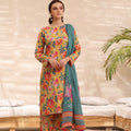 Feathers Unstitched 3 Piece Summer Collection-OPAL-FT252