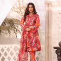 Feathers Unstitched 3 Piece Summer Collection-MALEEHA-FT187