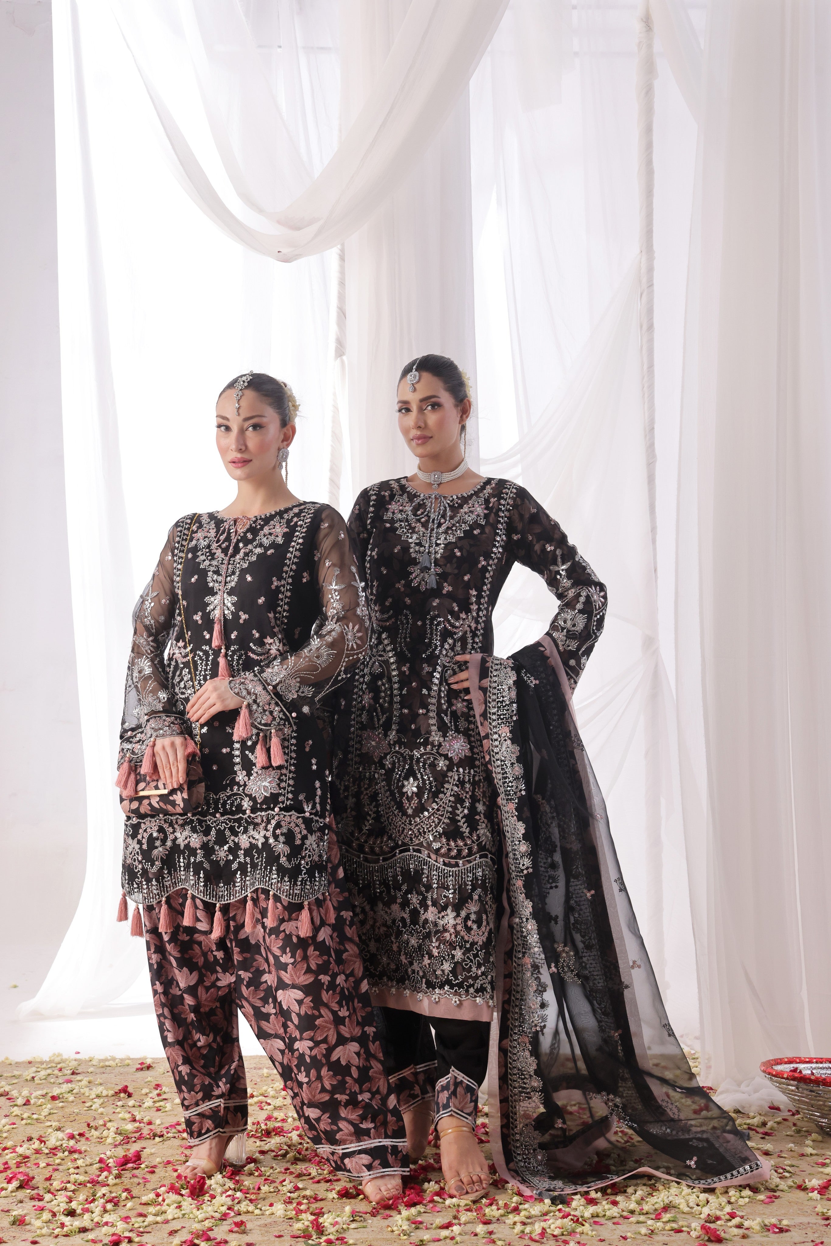 Dressline Ilaan Luxury Unstitched 3 Piece Emb Organza Dress