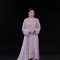 Saffron By Dressline Stitched 3 Piece Luxury Chiffon Formals Collection'2025-saffron-chiffon-lavender-3pcStitched