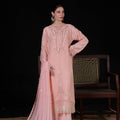Saffron By Dressline Stitched 3 Piece Luxury Chiffon Formals Collection'2025-saffron-chiffon-pink-3pcStitched