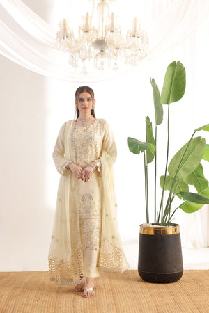 Dressline Fastif Stitched 3 Piece Emb Luxury Chiffon Collection