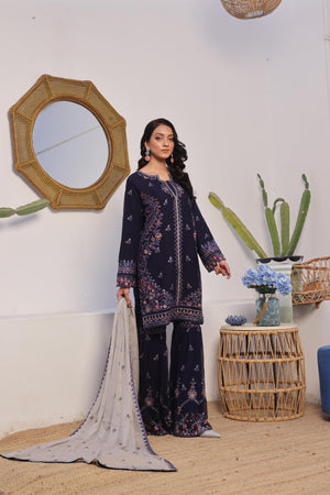Dressline Launching New Stitched 3 Piece Emb Luxury Chiffon Gharara Collection