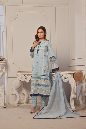 Dressline Launching New Un Stitched 3 Pcs Emb With ChikankariLaser-Cut Lawn Collection
