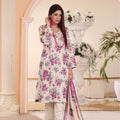 Feathers Unstitched 3 Piece Summer Collection-FLORA-FT225