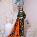 Feathers Unstitched 3 Piece Winter Collection-FIRE FLOWER-FT283