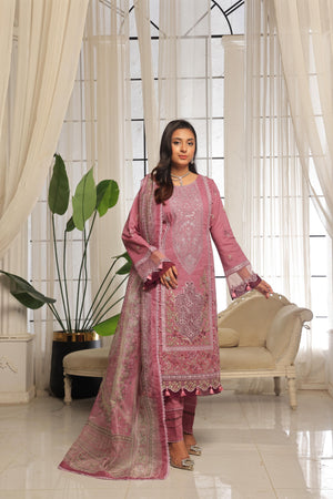 Dressline Launching New Un Stitched 3 Pcs Emb Lawn Zari Collection