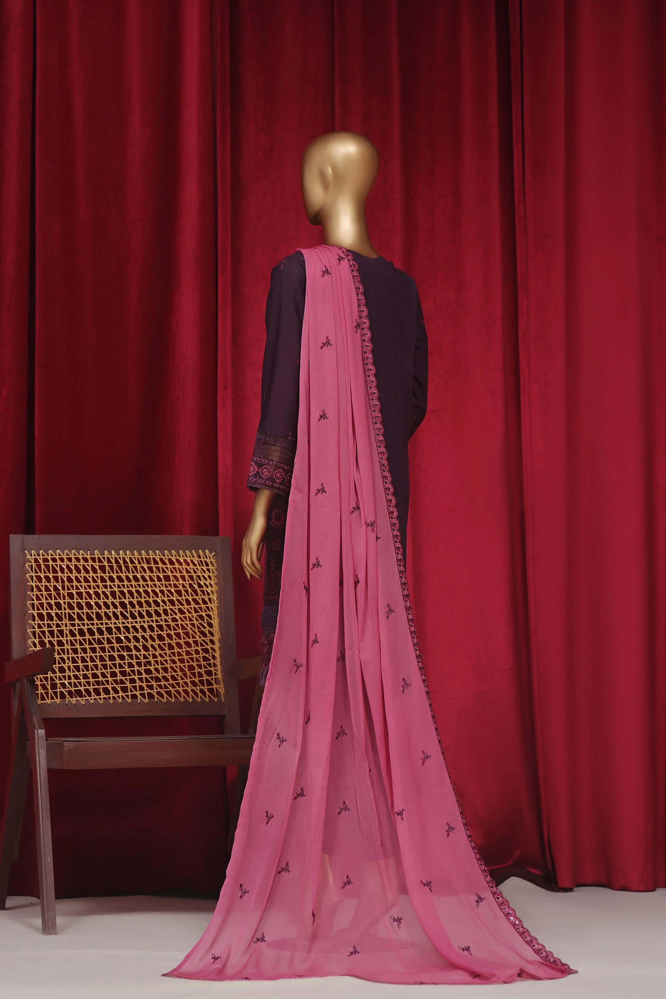 Dressline New Stitched 3 Piece Emb  Chikankari Cotton Collection