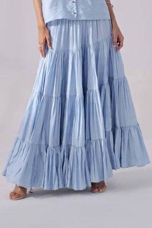 Ora Fashion Stitched Skirt Collection'2025-Sky Tiered Skirt