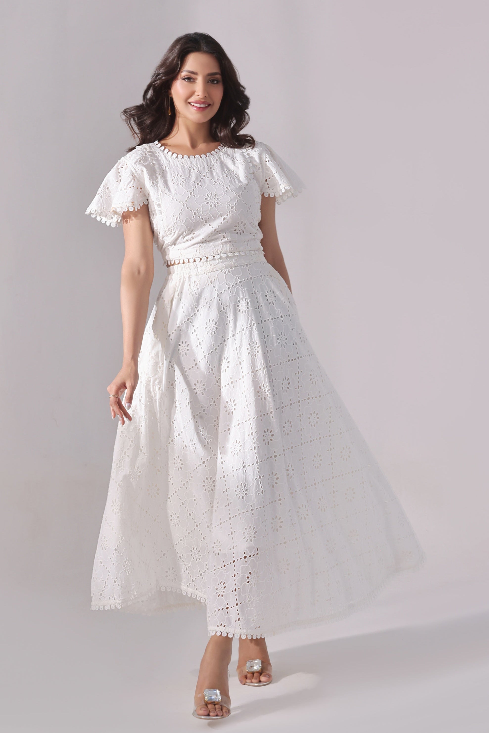 Ora Fashion Stitched 2 Piece Summer Suit-COCO Top & Skirt