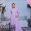 Dressline Stitched 3 Piece Luxury Emb Lawn Jacquard Collection