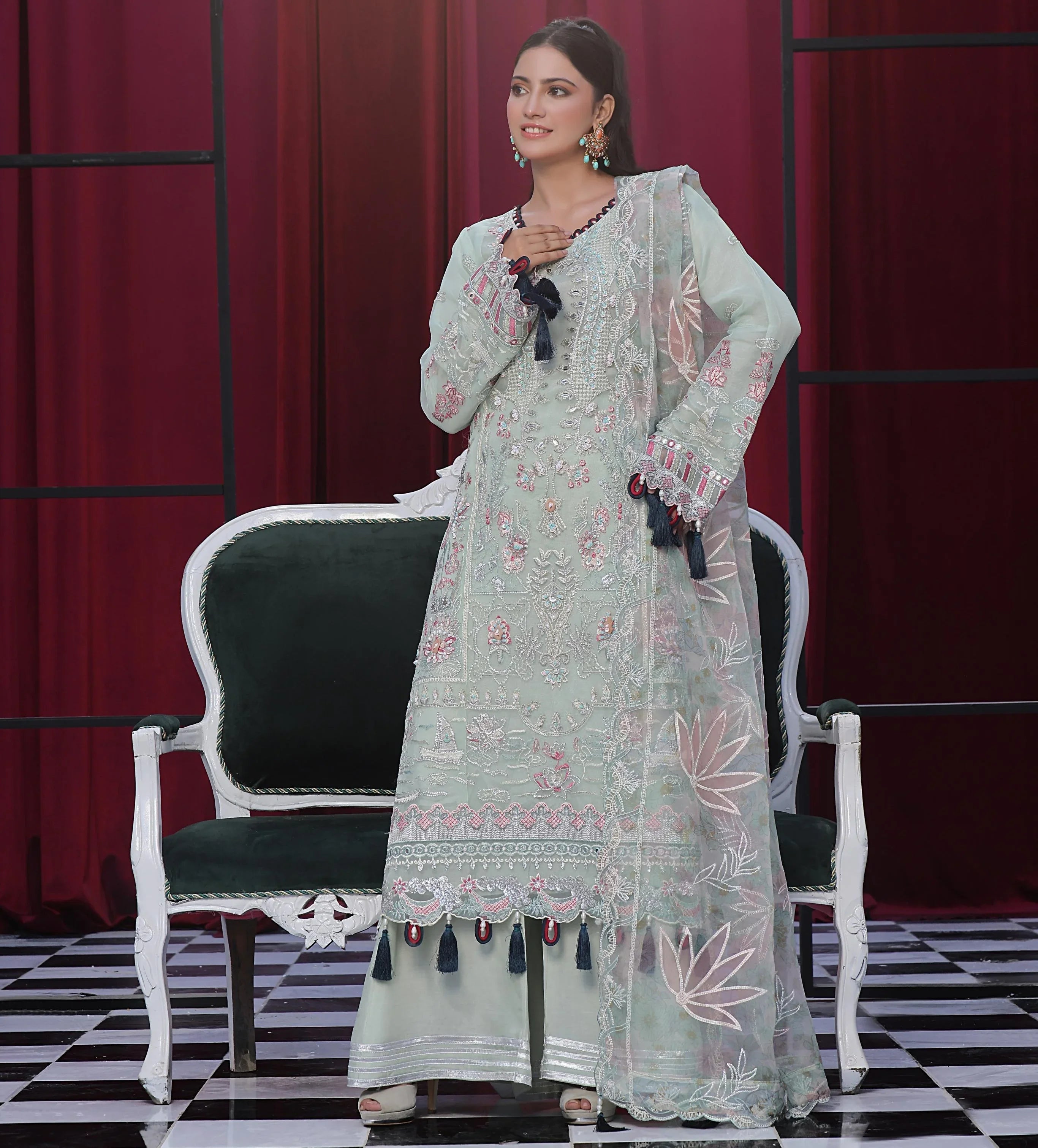 Dressline loiza Unstitched 3 Pc Luxury Emb Organza Collection