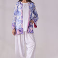 Ora Fashion Stitched 3 Piece Summer Suit-CARDIGAN with Shirt & Farshi Bottom