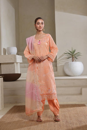 Dressline Qaval Luxury Chikankari Lawn With Embellishments, Boring Work & Bana Dora Embroidery