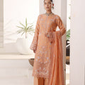 Samara By Dressline Semi Stitched 3 Piece Luxury Chiffon Formals Collection'2025-samara-semi-stitched-chiffon-orange
