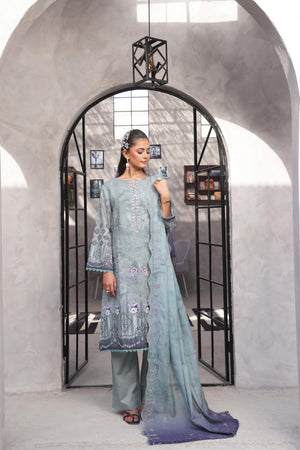 Dressline Salina Emb Sophistication Reimagined Unstitched Chikankari & Cutwork Bana Dora Lawn With Diamond Digital Dupatta & Dyed Cambric Trousers
