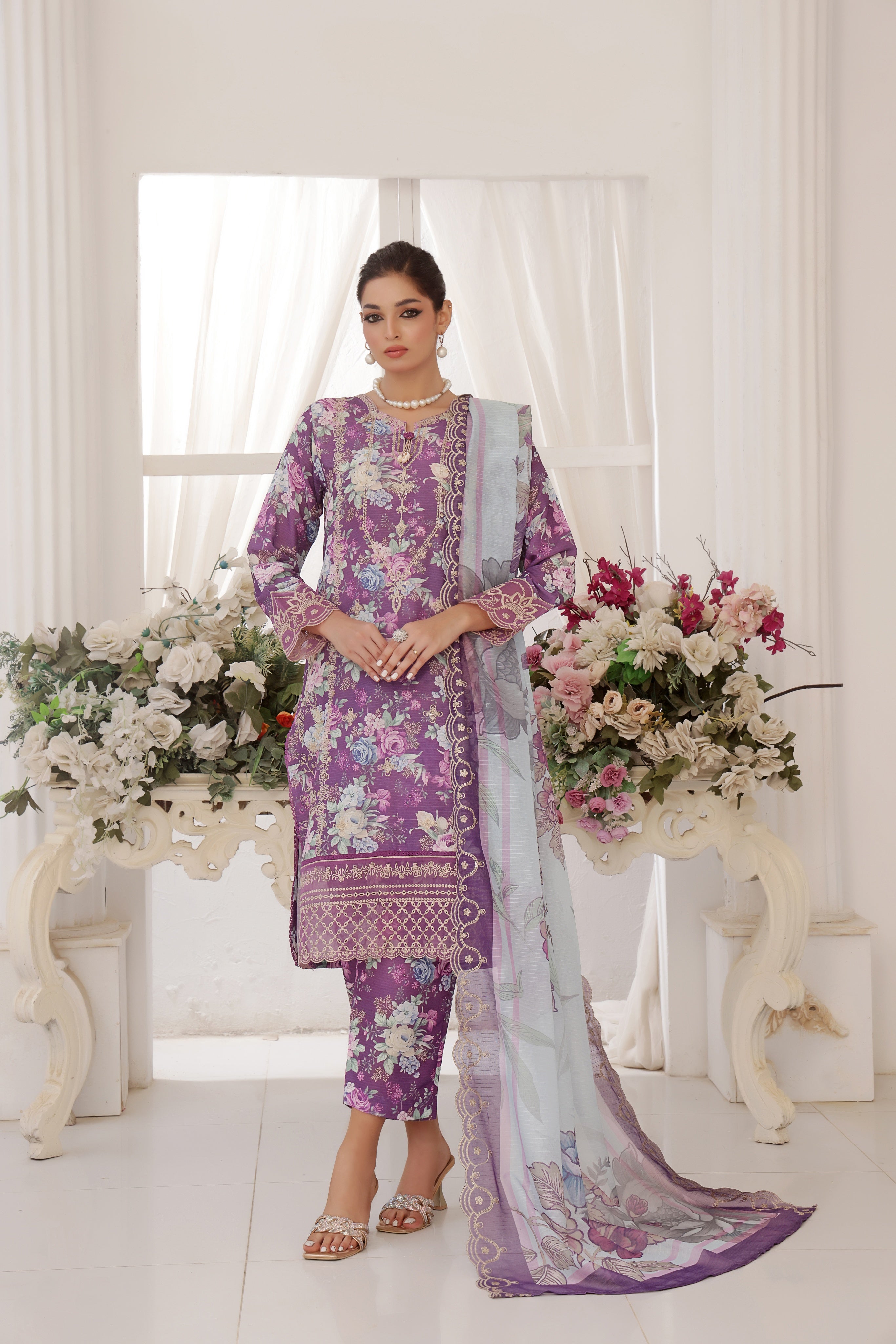 Zarnaz By Dressline Stitched 3 Piece Emb PP Staple Summer Collection'2025-zarnaz-pp-purplegray-3pcStitched