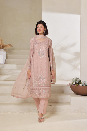 Dressline Zeva Festive Elegance Redefined Stitched 3 Piece Hand-Emb Chiffon