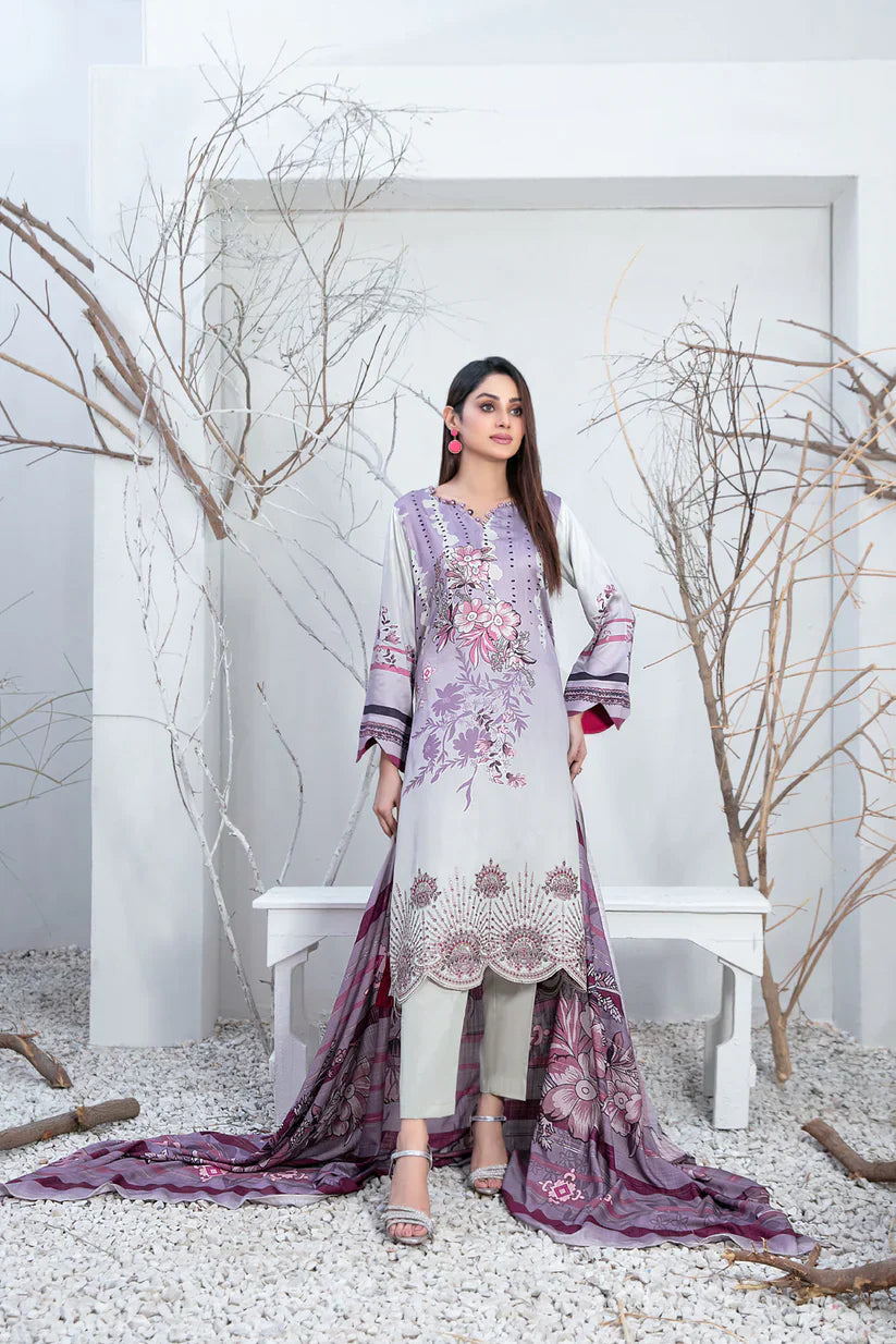 Tawakkal Fabrics - Serwa - 3 Pc Digital Printed Collection - D-1285