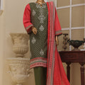 Bin Saeed Stitched 3 Piece Exclusive Emb Lawn Vol-02 Collection-SM-1568-Green