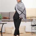Tng By Md Stole Collection-Palestine B&W stole