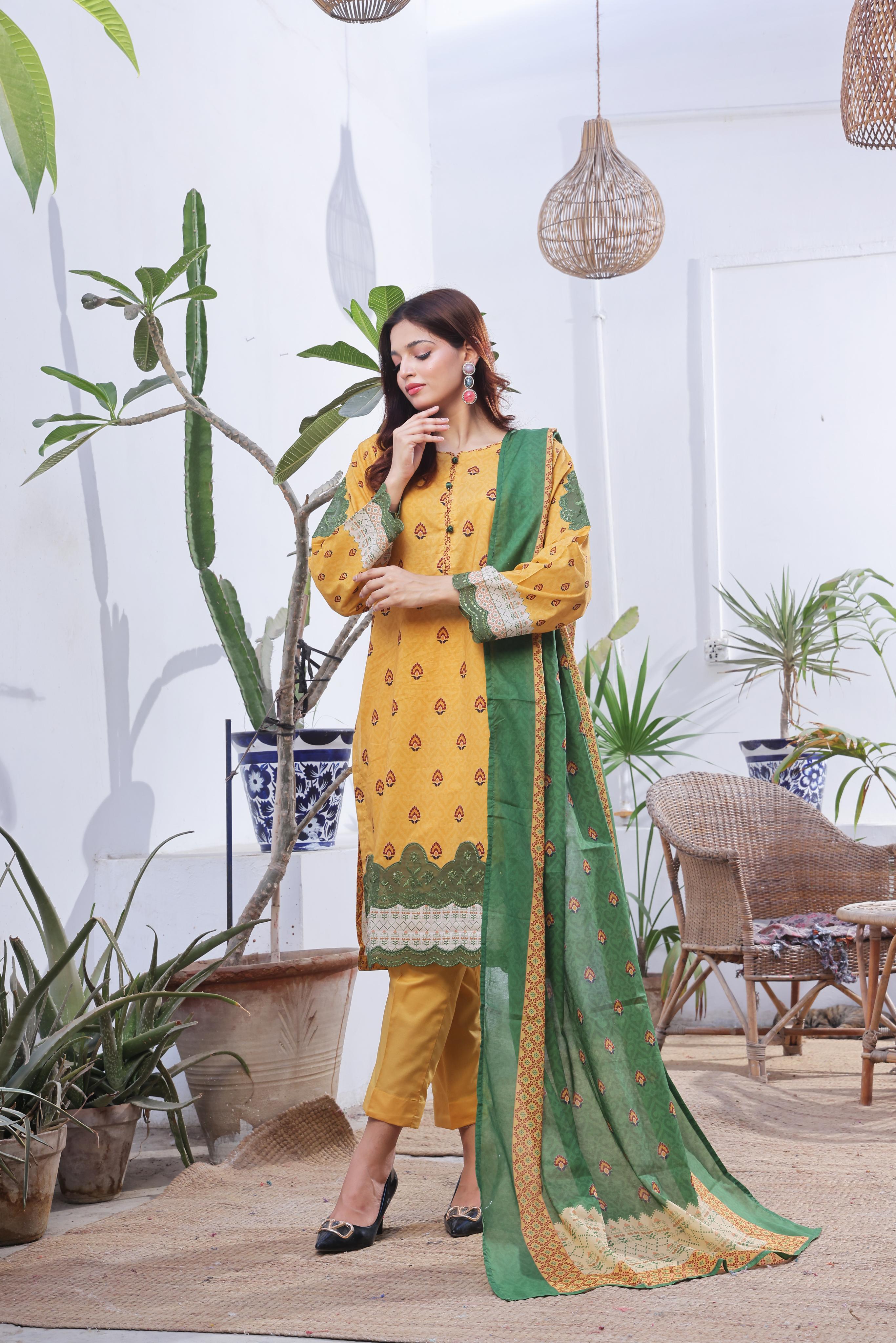 Dressline Launching New Stitched 3 Piece Emb Print Lawn Collection