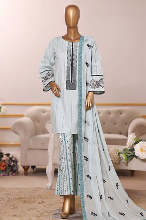 Khombi Stitched 3 Piece Casual Pret Cotton Collection'2025-Pie-181-MG-MINT GREEN