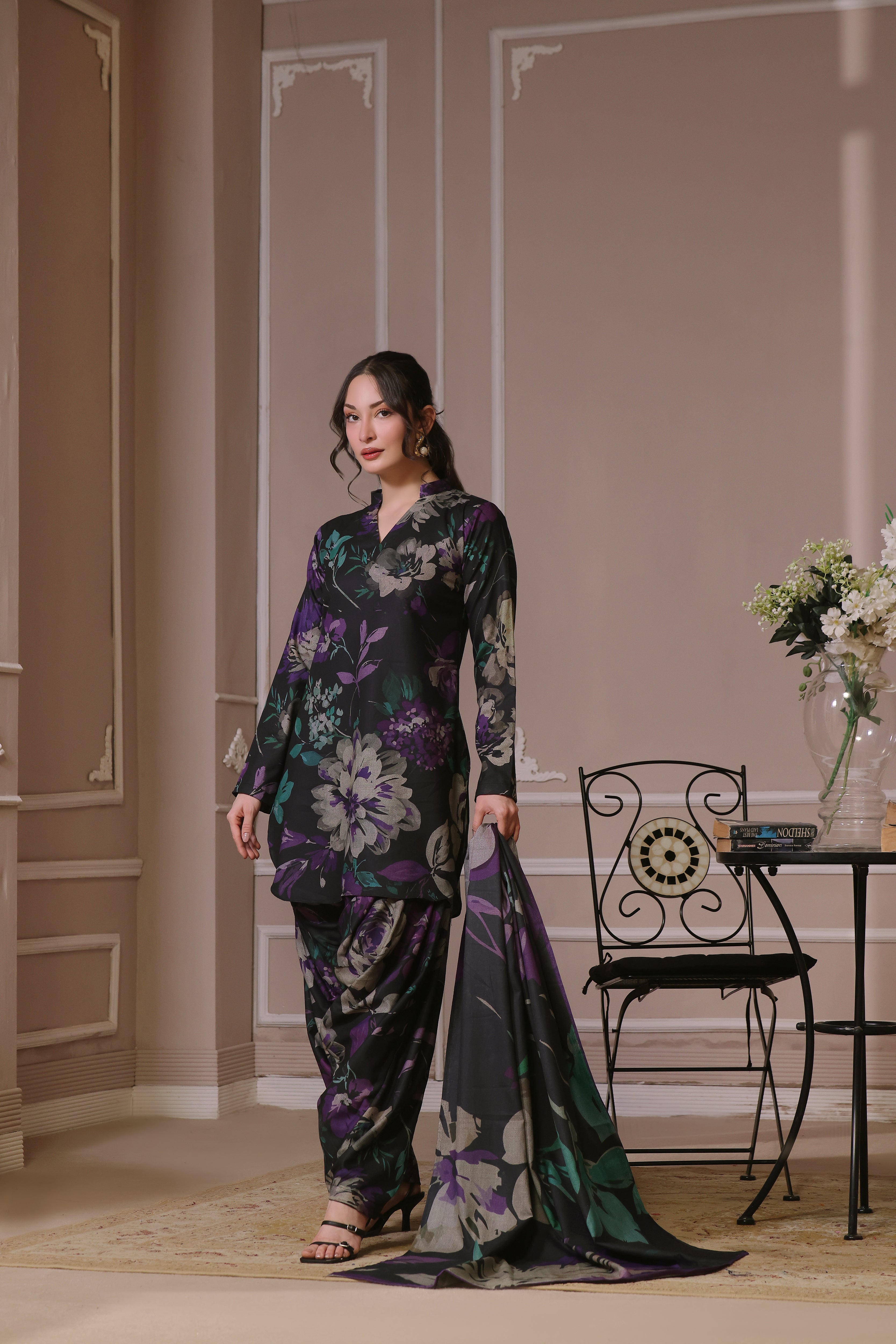 Feathers Unstitched 3 Piece Winter Collection-COASTAL VIBE-FT435