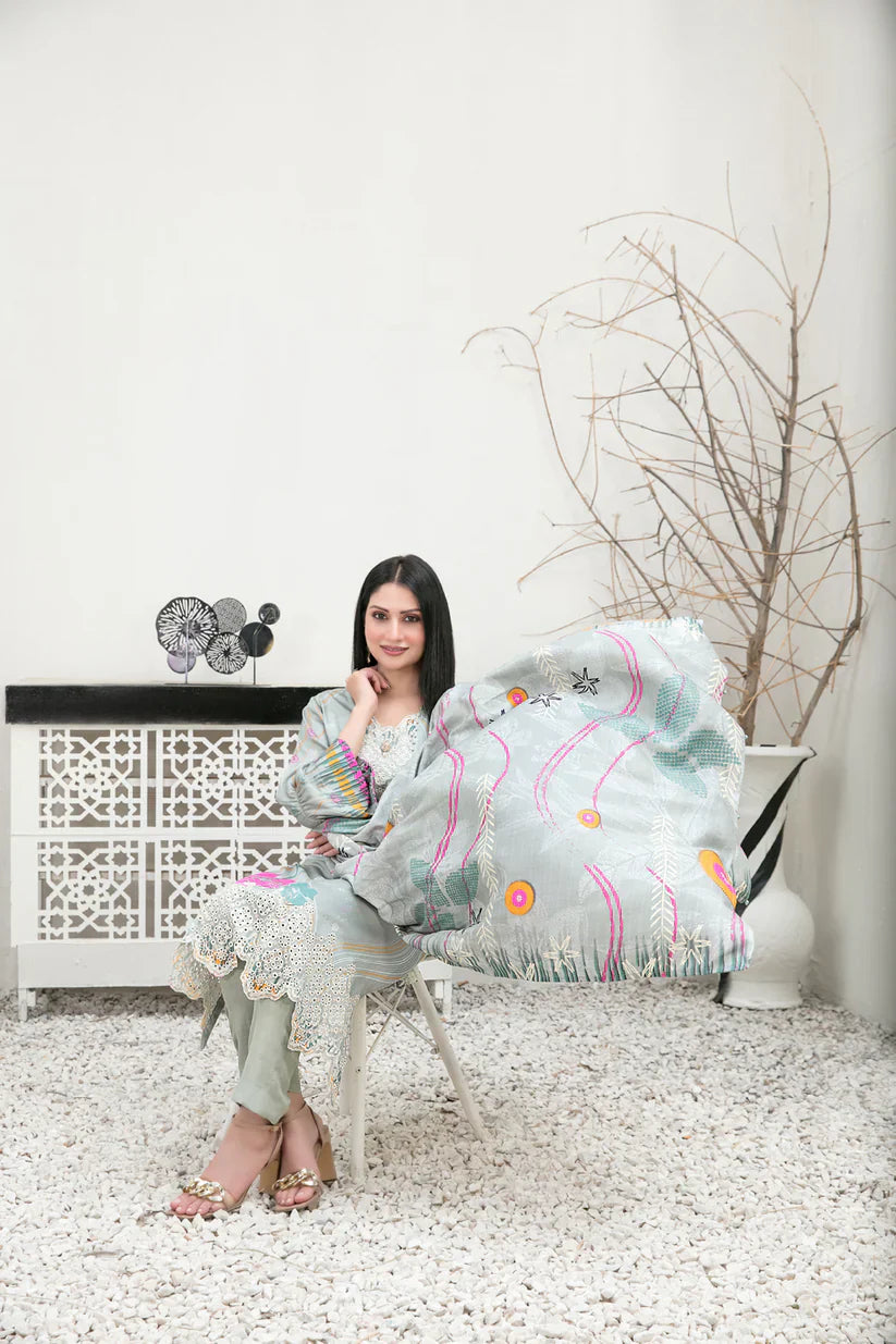 Tawakkal Fabrics - IMZA - 3 Pc Digital Printed Collection - D-1100