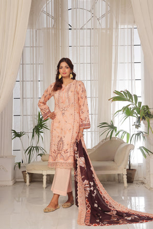Dressline Launching New Unstitched  3 Pcs Premium Chikankari & Cutwork Emb Digital Printed Lawn Collection