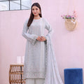 Pulse By Dressline Stitched 3 Piece Formals Collection'2025-pulse-stitched-frost-gray