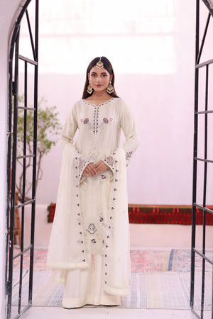 Pulse By Dressline Stitched 3 Piece Formals Collection'2025-pulse-stitched-ivory-glow