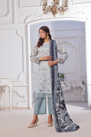 Dressline Launching New Unstitched  3 Pcs Premium Chikankari & Cutwork Emb Digital Printed Lawn Collection