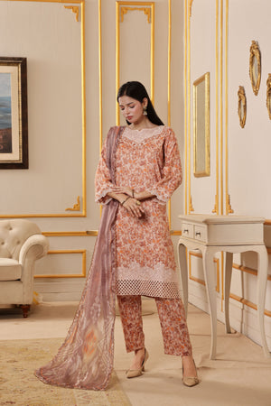 Dressline Zahra New Stitched Fancy Emb Chikankari Lawn Fancy  Dupatta Collection