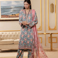Dressline Titliyan Stitched 3 Piece Fancy Emb Chikankari Lawn Dress