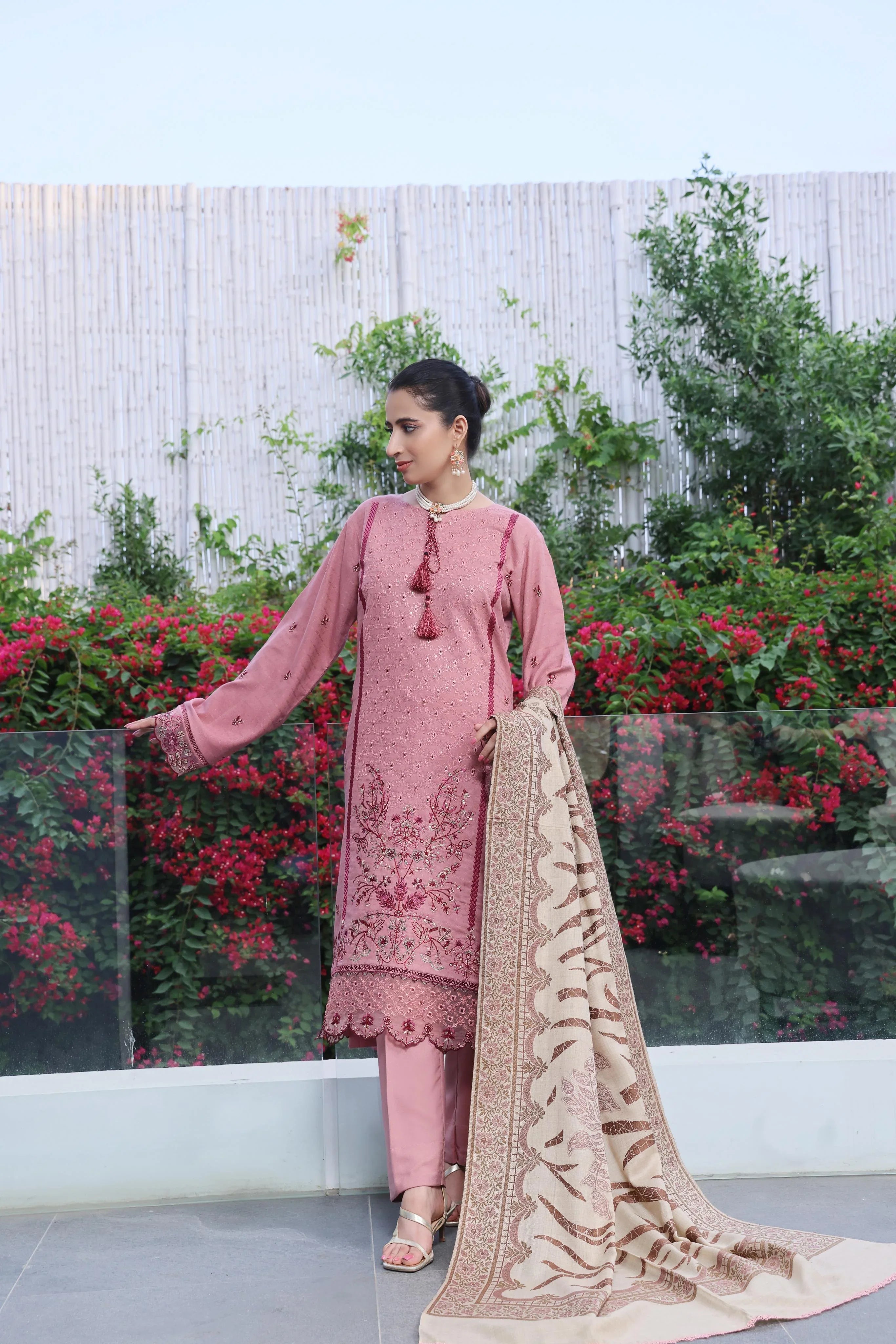 Dressline Semi Stitched 3 Pcs Luxury Emb  Khaddar Collection