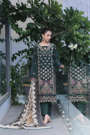 Dressline Semi Stitched 3 Pcs Luxury Emb  Khaddar Collection