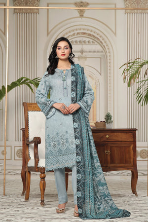 Dressline Un Stitched 3 Pcs Emb Chikankari Digital Printed Lawn Collection