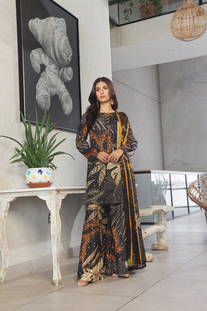 Whisper Winds By Feathers Unstitched 3 Piece Lawn Collection'2025-SABLE-FT494