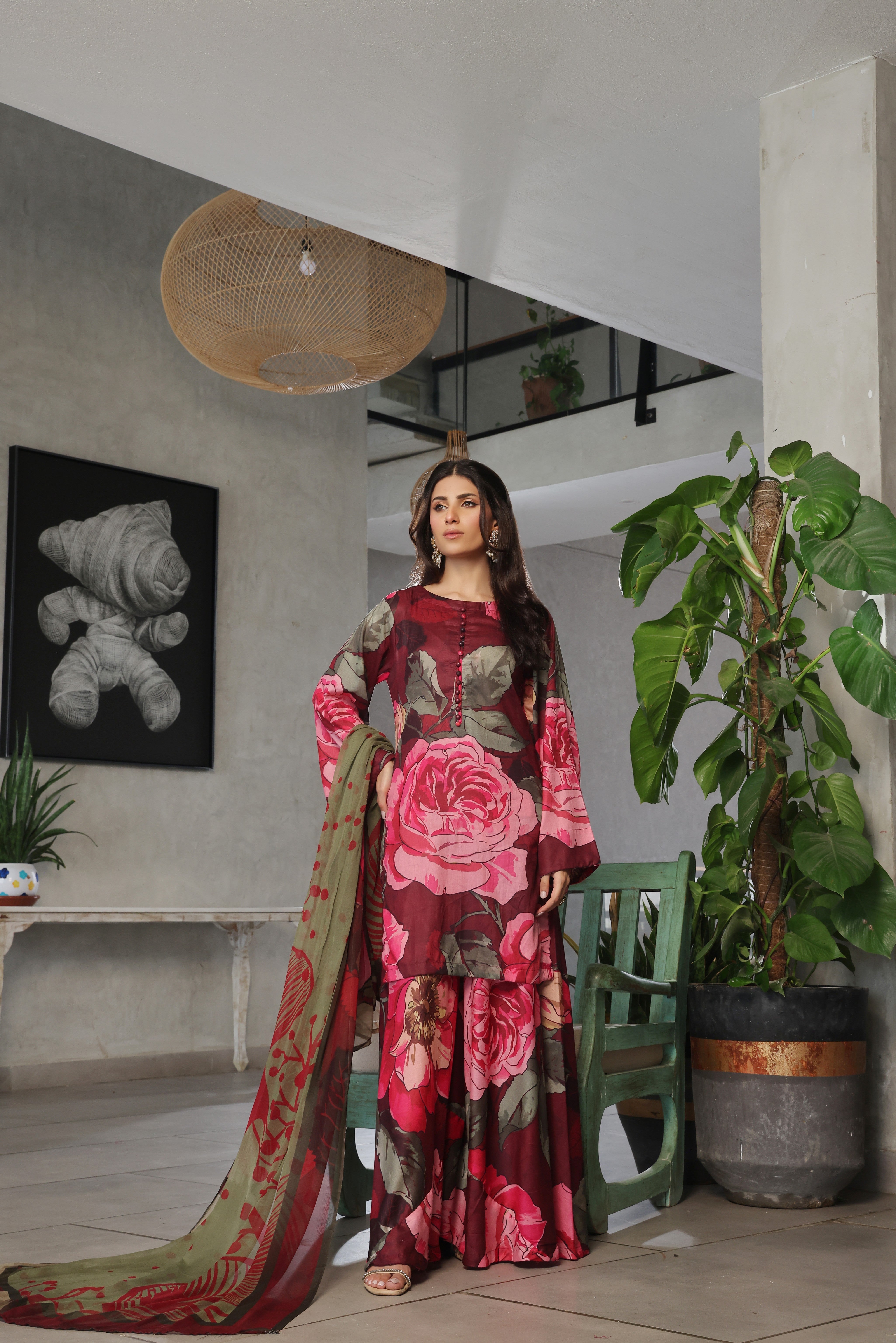 Whisper Winds By Feathers Unstitched 3 Piece Lawn Collection'2025-GULROOH-FT490