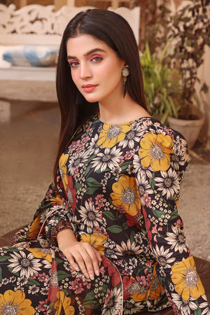 Feathers Unstitched 3 Piece Summer Collection-SITAR-FT105