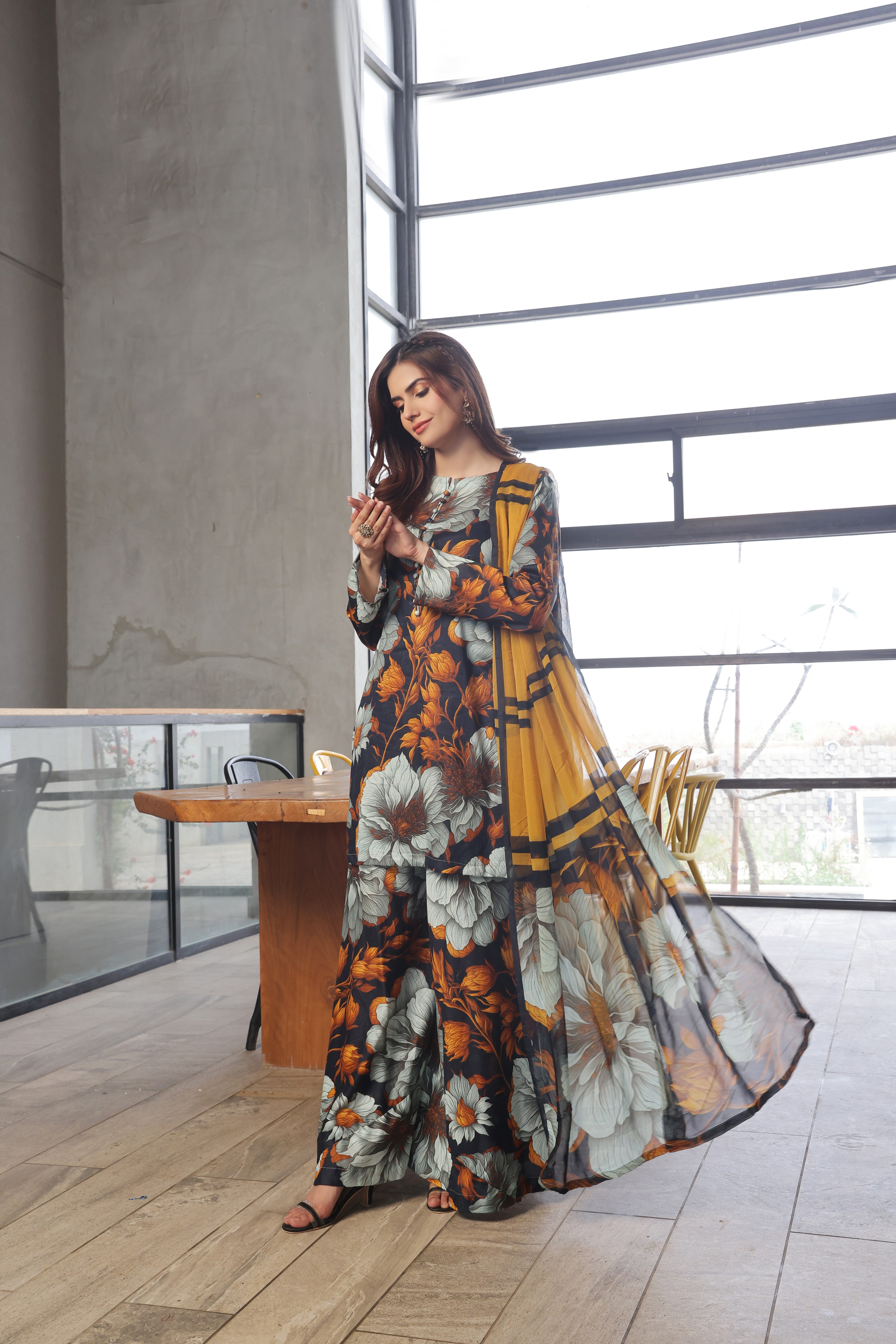 Whisper Winds By Feathers Unstitched 3 Piece Lawn Collection'2025-FELIX-FT488