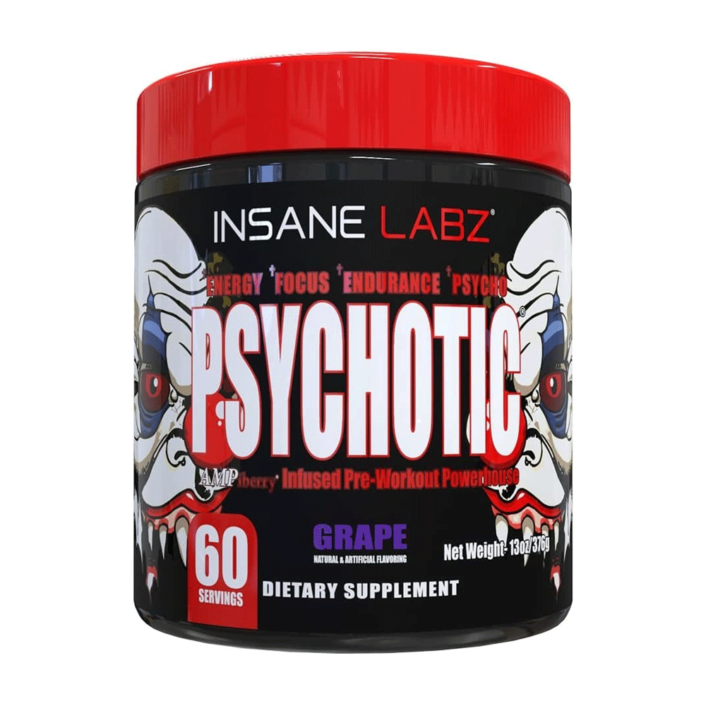 Insane Labz Psychotic Pre-Workout Grape 376g 60 Servings